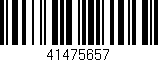 Código de barras (EAN, GTIN, SKU, ISBN): '41475657'