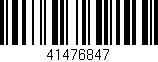 Código de barras (EAN, GTIN, SKU, ISBN): '41476847'