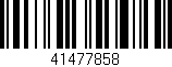 Código de barras (EAN, GTIN, SKU, ISBN): '41477858'