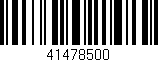 Código de barras (EAN, GTIN, SKU, ISBN): '41478500'