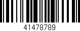 Código de barras (EAN, GTIN, SKU, ISBN): '41478789'
