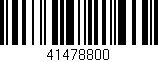 Código de barras (EAN, GTIN, SKU, ISBN): '41478800'