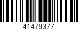 Código de barras (EAN, GTIN, SKU, ISBN): '41479377'
