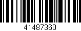 Código de barras (EAN, GTIN, SKU, ISBN): '41487360'