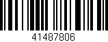 Código de barras (EAN, GTIN, SKU, ISBN): '41487806'