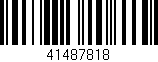 Código de barras (EAN, GTIN, SKU, ISBN): '41487818'