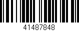 Código de barras (EAN, GTIN, SKU, ISBN): '41487848'