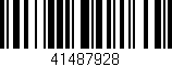 Código de barras (EAN, GTIN, SKU, ISBN): '41487928'