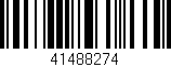 Código de barras (EAN, GTIN, SKU, ISBN): '41488274'