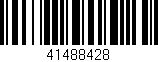 Código de barras (EAN, GTIN, SKU, ISBN): '41488428'