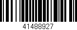 Código de barras (EAN, GTIN, SKU, ISBN): '41488927'