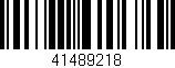 Código de barras (EAN, GTIN, SKU, ISBN): '41489218'