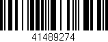 Código de barras (EAN, GTIN, SKU, ISBN): '41489274'