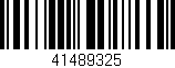 Código de barras (EAN, GTIN, SKU, ISBN): '41489325'