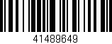 Código de barras (EAN, GTIN, SKU, ISBN): '41489649'