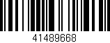 Código de barras (EAN, GTIN, SKU, ISBN): '41489668'