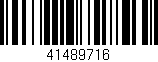 Código de barras (EAN, GTIN, SKU, ISBN): '41489716'