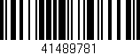 Código de barras (EAN, GTIN, SKU, ISBN): '41489781'