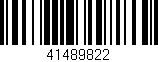 Código de barras (EAN, GTIN, SKU, ISBN): '41489822'