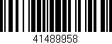 Código de barras (EAN, GTIN, SKU, ISBN): '41489958'