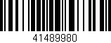Código de barras (EAN, GTIN, SKU, ISBN): '41489980'