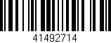 Código de barras (EAN, GTIN, SKU, ISBN): '41492714'