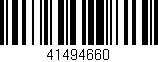 Código de barras (EAN, GTIN, SKU, ISBN): '41494660'