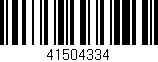 Código de barras (EAN, GTIN, SKU, ISBN): '41504334'