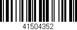 Código de barras (EAN, GTIN, SKU, ISBN): '41504352'