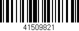 Código de barras (EAN, GTIN, SKU, ISBN): '41509821'