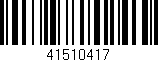 Código de barras (EAN, GTIN, SKU, ISBN): '41510417'