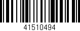 Código de barras (EAN, GTIN, SKU, ISBN): '41510494'