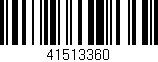 Código de barras (EAN, GTIN, SKU, ISBN): '41513360'