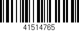 Código de barras (EAN, GTIN, SKU, ISBN): '41514765'