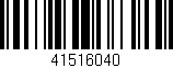 Código de barras (EAN, GTIN, SKU, ISBN): '41516040'