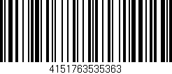 Código de barras (EAN, GTIN, SKU, ISBN): '4151763535363'