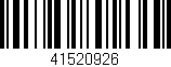 Código de barras (EAN, GTIN, SKU, ISBN): '41520926'