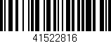 Código de barras (EAN, GTIN, SKU, ISBN): '41522816'