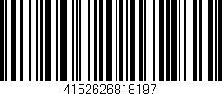 Código de barras (EAN, GTIN, SKU, ISBN): '4152626818197'
