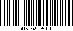 Código de barras (EAN, GTIN, SKU, ISBN): '4152649075331'