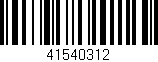 Código de barras (EAN, GTIN, SKU, ISBN): '41540312'