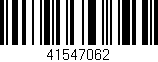 Código de barras (EAN, GTIN, SKU, ISBN): '41547062'