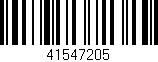 Código de barras (EAN, GTIN, SKU, ISBN): '41547205'