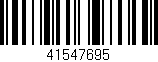 Código de barras (EAN, GTIN, SKU, ISBN): '41547695'