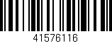 Código de barras (EAN, GTIN, SKU, ISBN): '41576116'
