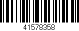 Código de barras (EAN, GTIN, SKU, ISBN): '41578358'