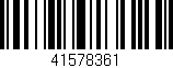 Código de barras (EAN, GTIN, SKU, ISBN): '41578361'