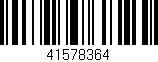 Código de barras (EAN, GTIN, SKU, ISBN): '41578364'