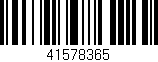 Código de barras (EAN, GTIN, SKU, ISBN): '41578365'
