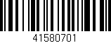 Código de barras (EAN, GTIN, SKU, ISBN): '41580701'